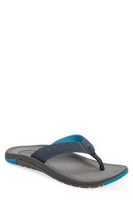 OluKai Awiki Flip Flop Trench Blue /Pavement at Nordstrom,