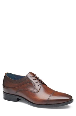 Johnston & Murphy Gibbons Cap Toe Derby Mahogany Full Grain at Nordstrom,