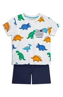 JOJO MAMAN BEBE Dinosaur T-Shirt & Shorts Set Navy at Nordstrom,