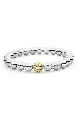 LAGOS Signature Caviar Stretch Bracelet in Two-Tone at Nordstrom, Size 8