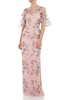 JS Collections Daphne Embroidered Sequin Column Gown at Nordstrom,