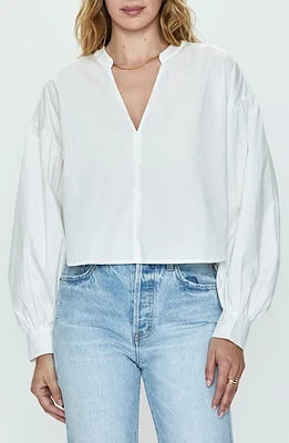 Pistola Lou Stretch Poplin Top Le Blanc at Nordstrom,