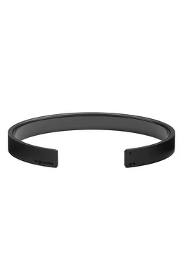 le gramme Men's 9G Brushed Titanium Ribbon Cuff Bracelet Black at Nordstrom,