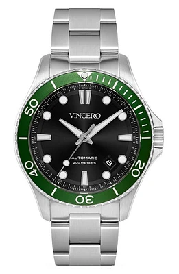 Vincero The Argo Automatic Bracelet Watch, in Black /Green at Nordstrom