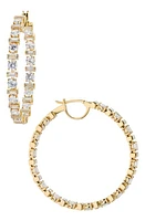 Nadri Gwen Cubic Zirconia Hoop Earrings in Gold at Nordstrom