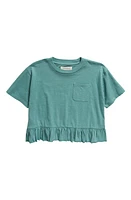 Treasure & Bond Kids' Ruffle Hem Cotton Crop T-Shirt at