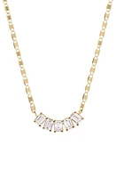 Lana Five-Diamond Emerald Cut Necklace in Yellow Gold at Nordstrom, Size 16