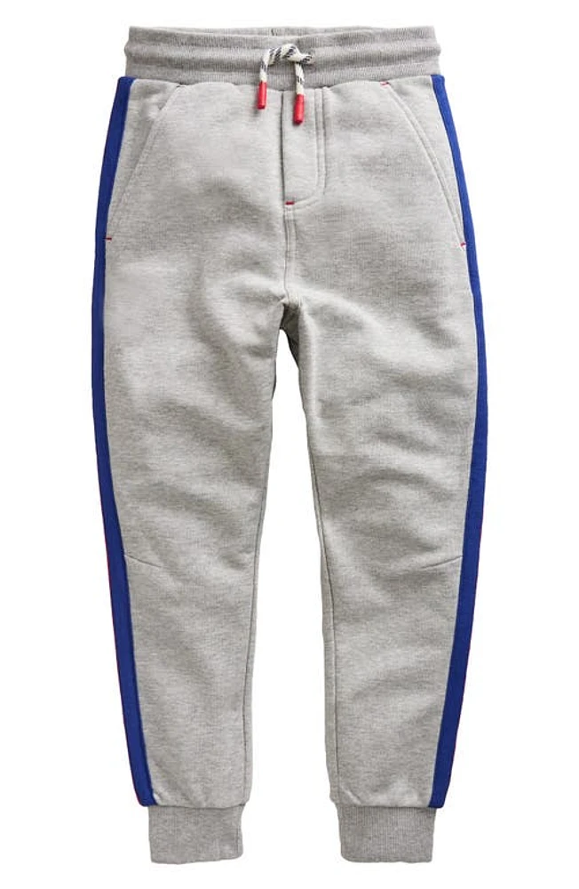 Mini Boden Kids' Side Stripe Cotton Joggers Grey Marl at Nordstrom,