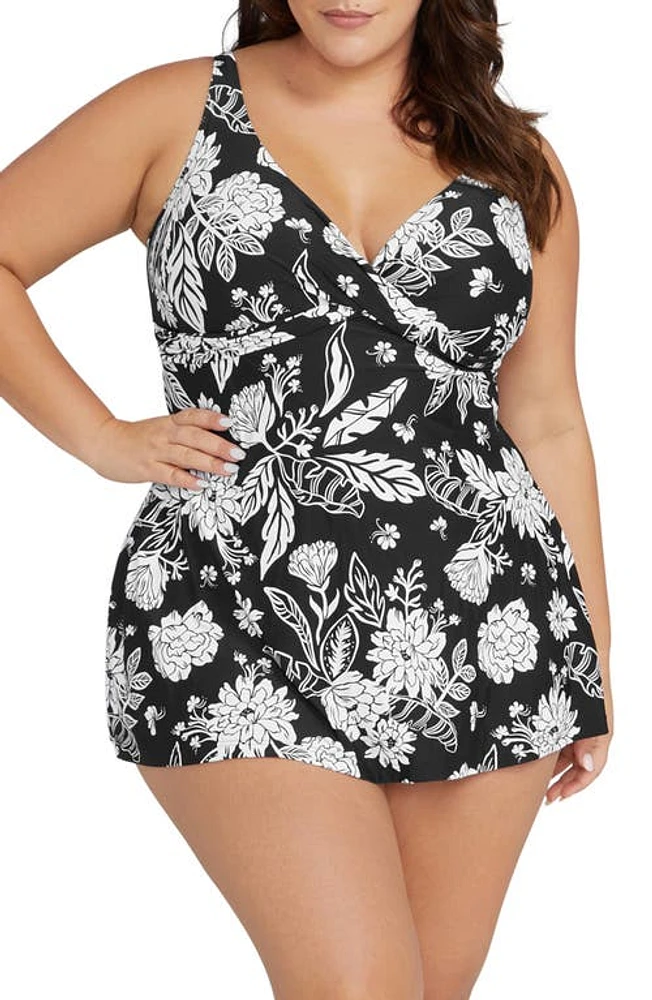 Artesands Delacroix Swim Dress in Black at Nordstrom, Size 22 Us