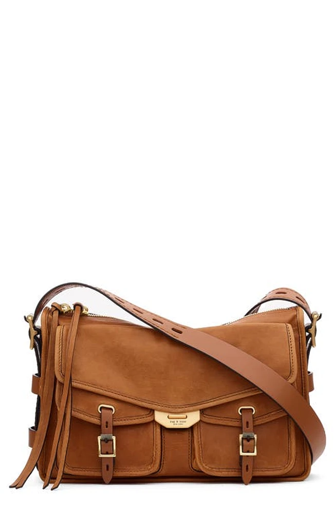 rag & bone Field Leather Messenger Bag in Brown at Nordstrom