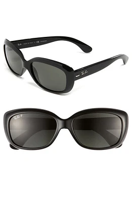 Ray-Ban Jackie Polarized 58mm Sunglasses in Black/Grey Polarized at Nordstrom