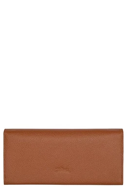 Longchamp Le Foulonne Leather Continental Wallet in Caramel at Nordstrom