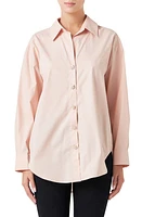 Endless Rose Embellished Oversize Cotton Shirt at Nordstrom,