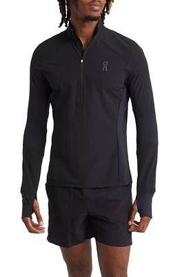 On Trail Breaker Water Repellent Half Zip Running Top in Black at Nordstrom, Size Small