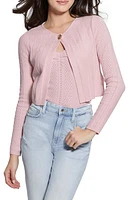 GUESS Cecilia Cotton Blend Pointelle Cardigan at Nordstrom,