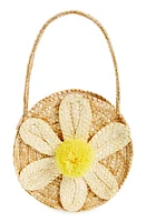 Ruby & Ry Pompom Daisy Rattan Handbag in Natural Multi at Nordstrom