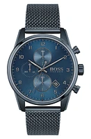 BOSS Skymaster Chronograph Mesh Strap Watch