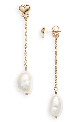 Set & Stones Eloise Freshwater Pearl Drop Earrings in Gold at Nordstrom