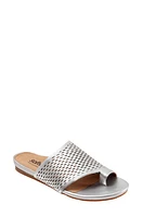 SoftWalk Corsica II Slide Sandal Silver Nappa Leather at Nordstrom,