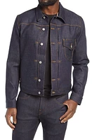 HIROSHI KATO Stretch Button-Up Jacket 14Oz Indigo Raw at Nordstrom,