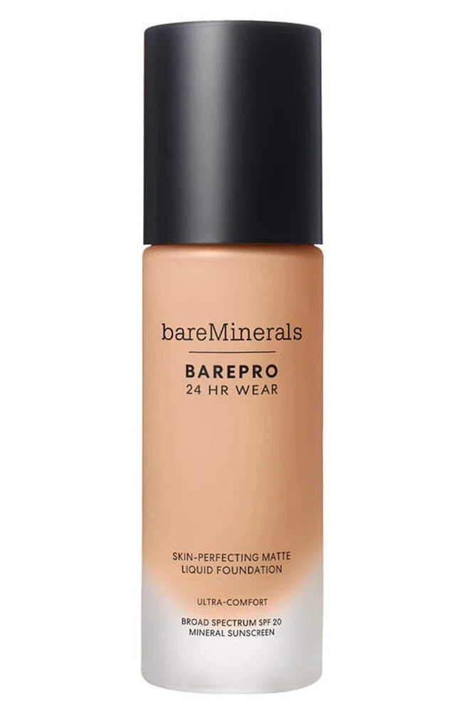 bareMinerals BAREPRO 24HR Wear Skin-Perfecting Matte Liquid Foundation Mineral SPF 20 PA++ in Light Cool at Nordstrom