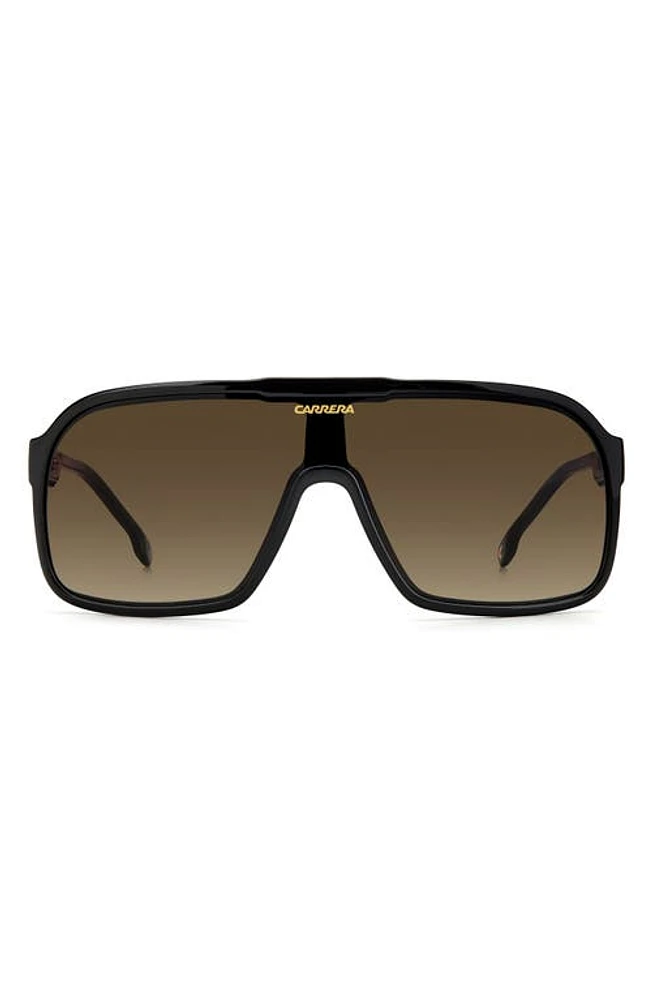 Carrera Eyewear 99mm Oversize Rectangular Sunglasses in Black at Nordstrom