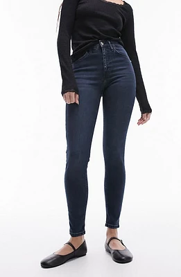 Topshop Jamie High Waist Skinny Jeans Mid Blue at Nordstrom,