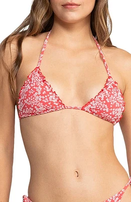 Roxy Margarita Mini Tiki Triangle Bikini Top Hibiscus at Nordstrom,