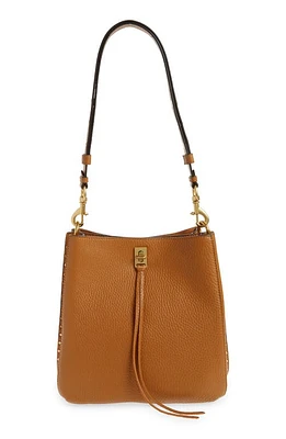 Rebecca Minkoff Darren Deerskin Leather Shoulder Bag in Caramello at Nordstrom