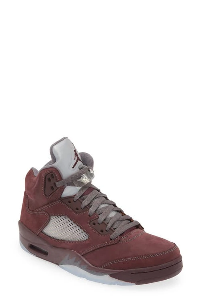 Air Jordan 5 Retro High Top Sneaker Deep Burgundy/Light Graphite at Nordstrom,