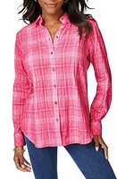 Foxcroft Rhea Plaid Easy Care Button-Up Shirt at Nordstrom,