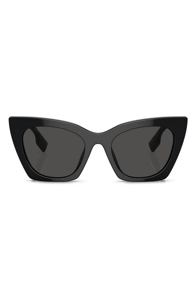 burberry 52mm Cat Eye Sunglasses in Black/Black at Nordstrom