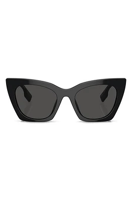 burberry 52mm Cat Eye Sunglasses in Black/Black at Nordstrom