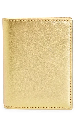 Comme des Garçons Wallets Metallic Leather Bifold Wallet in Gold at Nordstrom