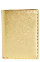 Comme des Garçons Wallets Metallic Leather Bifold Wallet in Gold at Nordstrom