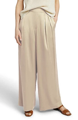 Faherty Gemma Wide Leg Silk Pants at Nordstrom,