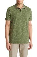 Stone Rose Tipped Acid Wash Performance Jersey Polo Olive at Nordstrom,