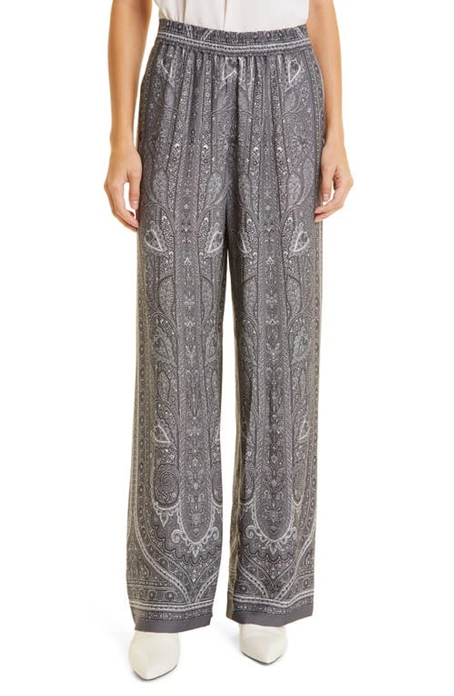 KOBI HALPERIN Wilco Paisley Pants Black Multi at Nordstrom,