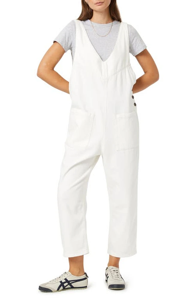 Mavi Jeans Myra Denim Overalls Off White Well Blue at Nordstrom,