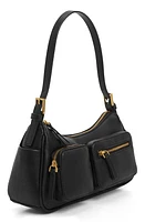 MANGO Faux Leather Shoulder Bag in Black at Nordstrom