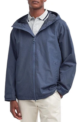 Barbour Lorton Waterproof Hooded Jacket Navy at Nordstrom,