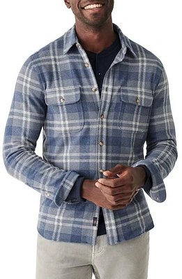 Faherty Legend Plaid Button-Up Sweater Shirt Vintage Blue at Nordstrom,