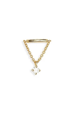 Maria Tash Marquise Diamond Charm Stud Earring in Yellow Gold at Nordstrom, Size 2 Mm