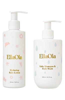 EllaOla Hydrating Baby Lotion & Shampoo/Body Wash 2-Piece Set in White at Nordstrom