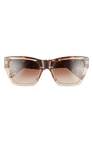 rag & bone 54mm Gradient Rectangle Sunglasses in Beige Havana/Brown Gradient at Nordstrom