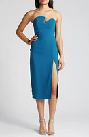 Amanda Uprichard Puzzle Strapless Midi Dress at Nordstrom,