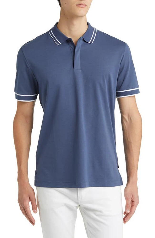 BOSS Parlay Tipped Cotton Polo Open at Nordstrom