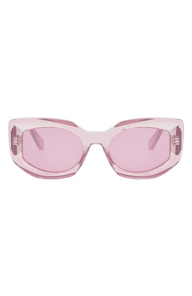 CELINE Butterfly 54mm Sunglasses in Shiny Pink /Violet at Nordstrom