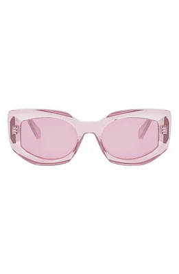 CELINE Butterfly 54mm Sunglasses in Shiny Pink /Violet at Nordstrom