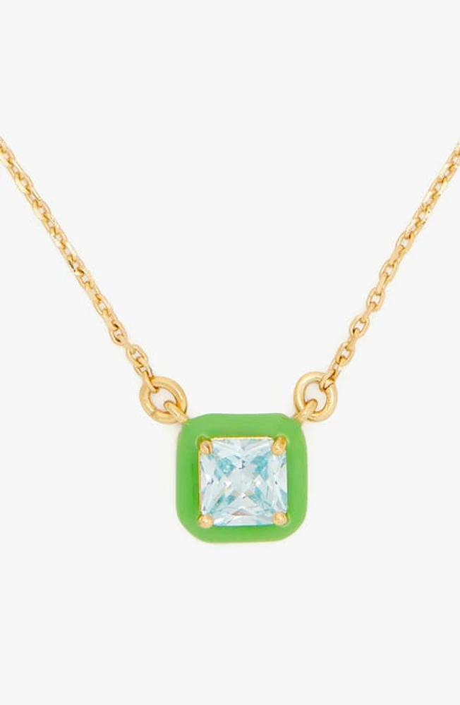 Kate Spade New York cubic zirconia pendant necklace in Blue/Multi at Nordstrom